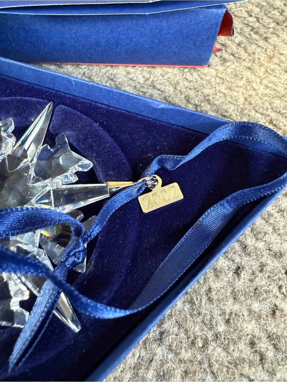 Swarovski 2002 Annual Christmas Ornament Large Crystal Snowflake 288802 W/ Box